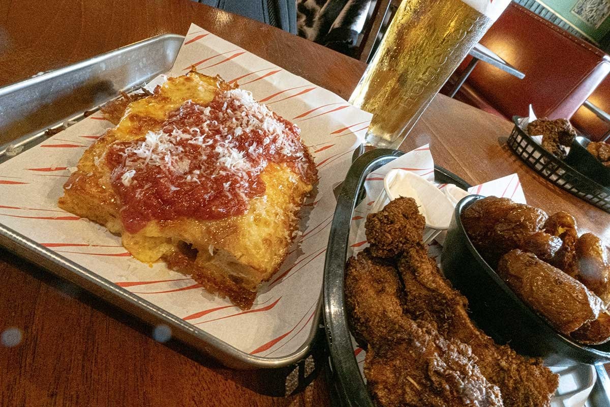 Detroit pizza, fried chicken and crispy spuds at Roni & Rita’s